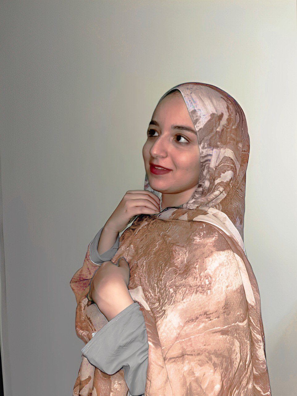 Pure Cotton Veil in biege