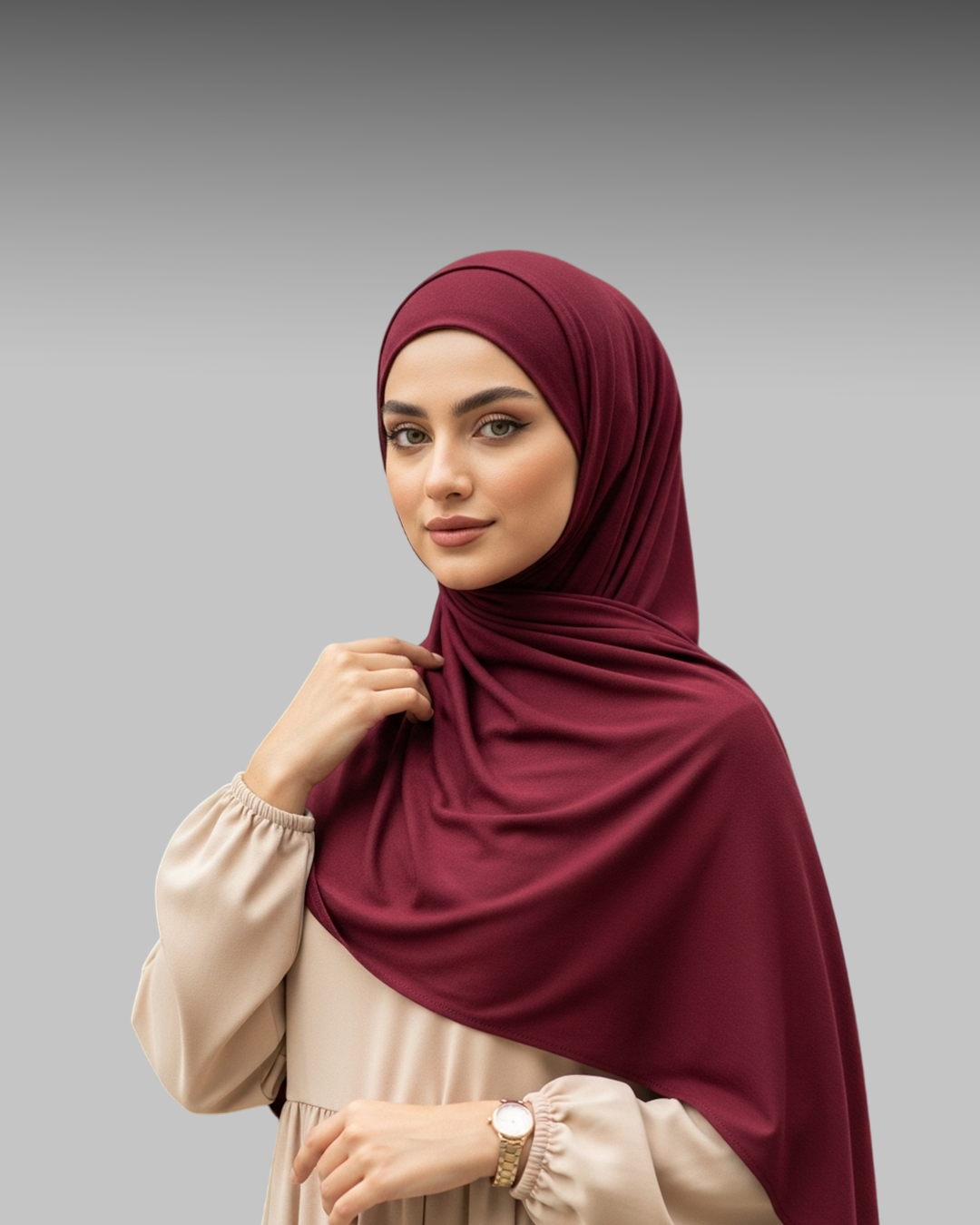 Lycra Duo Veil in Maroon