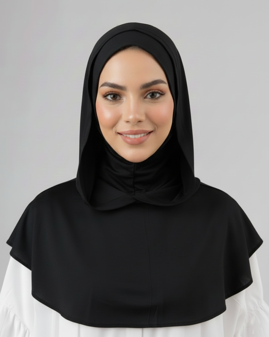 Double layer Lycra Underscarf in Black