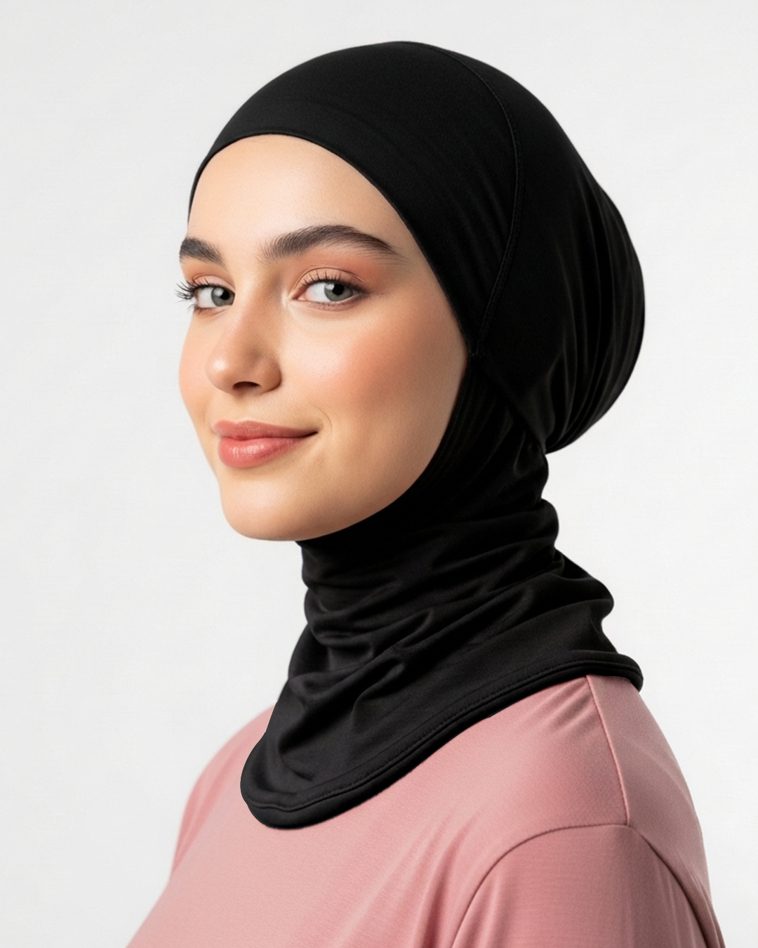 Turkish High Neck Lycra in Black