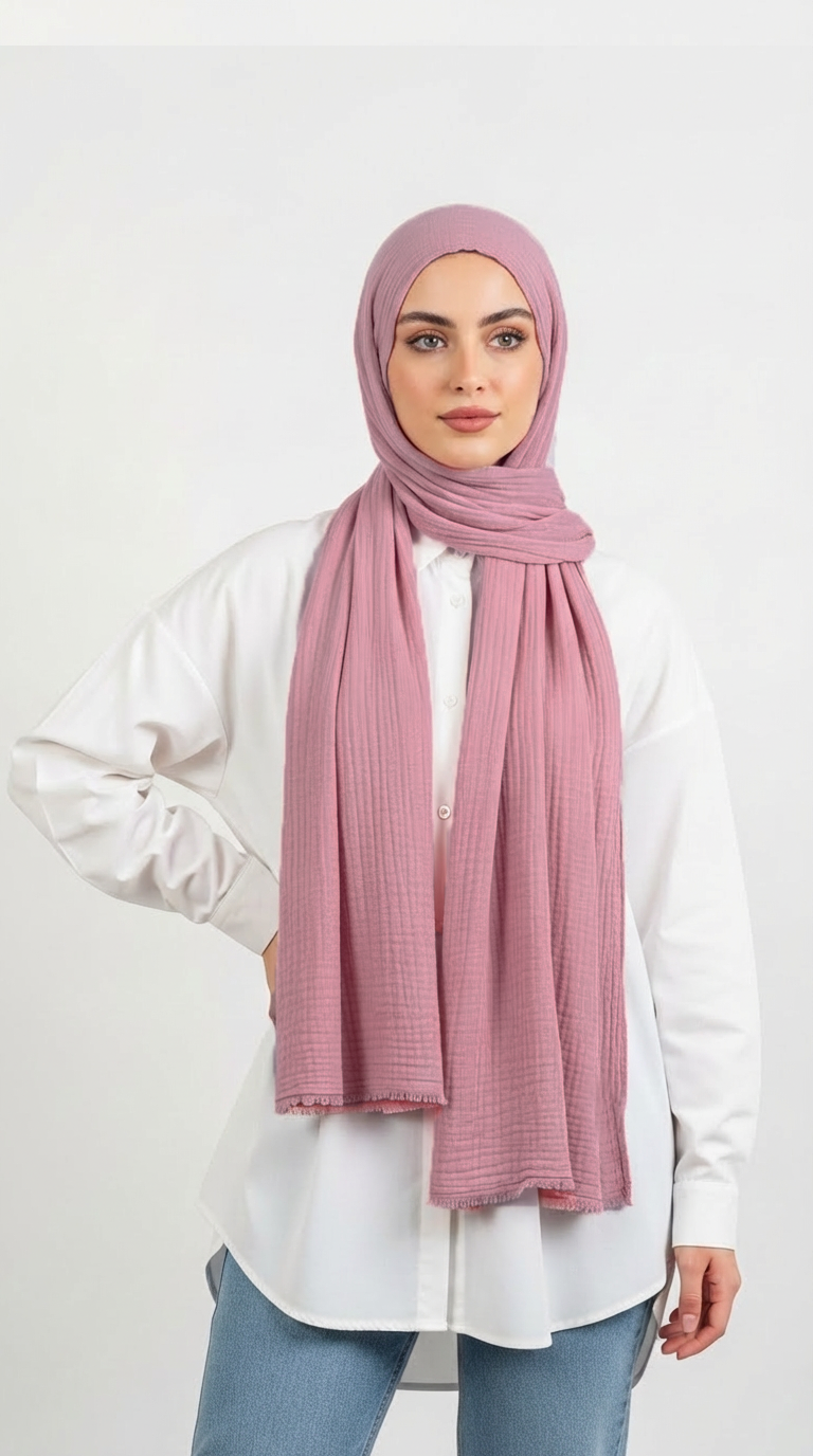 Modal spongy cotton veil in Cashmere