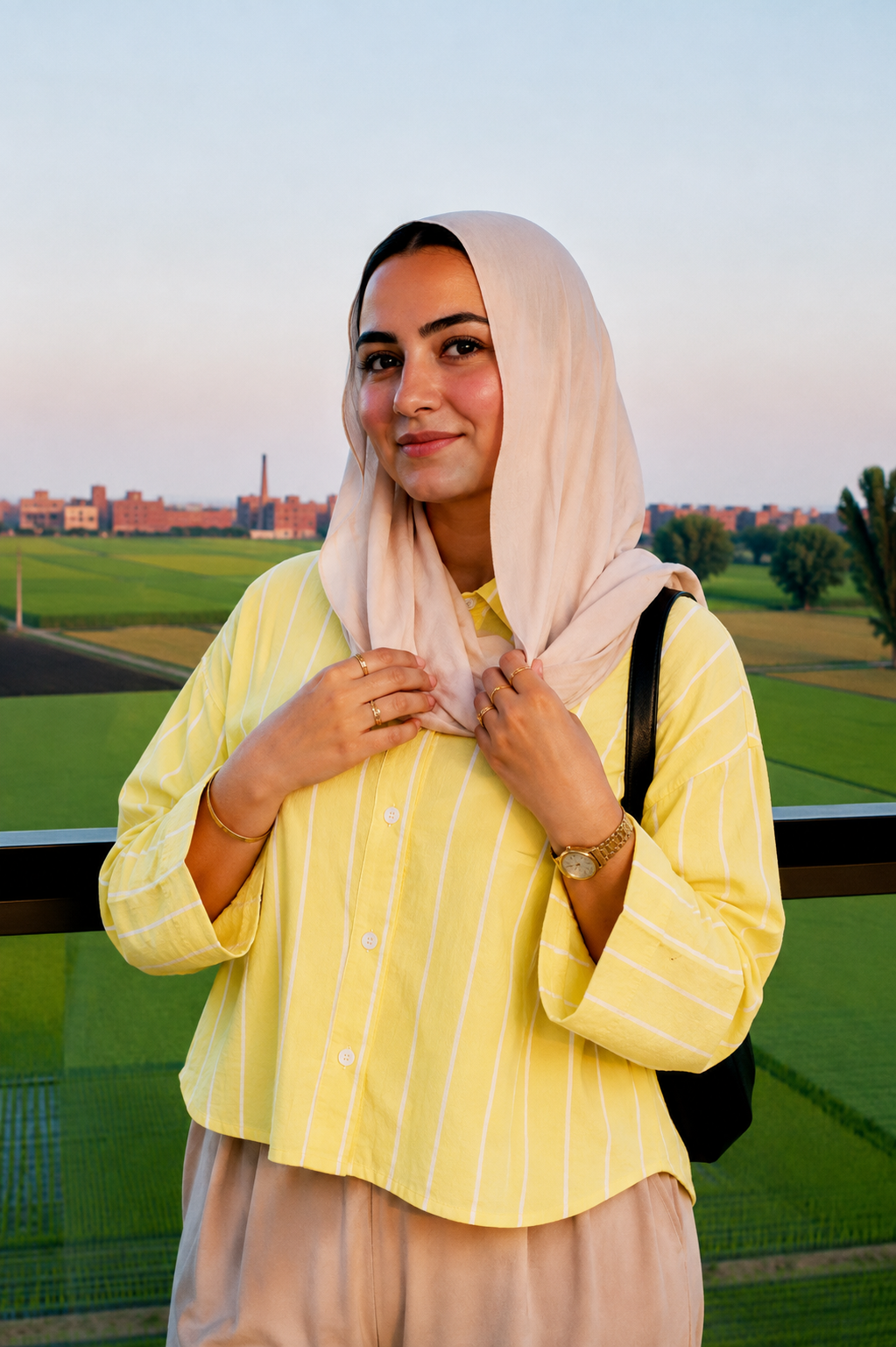 The linear Fold Shirt in Yelow