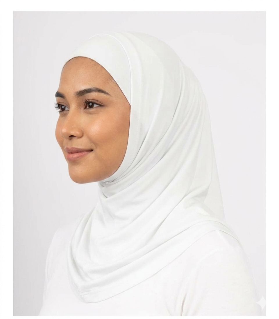 Syrian Lycra Hijab in Off White