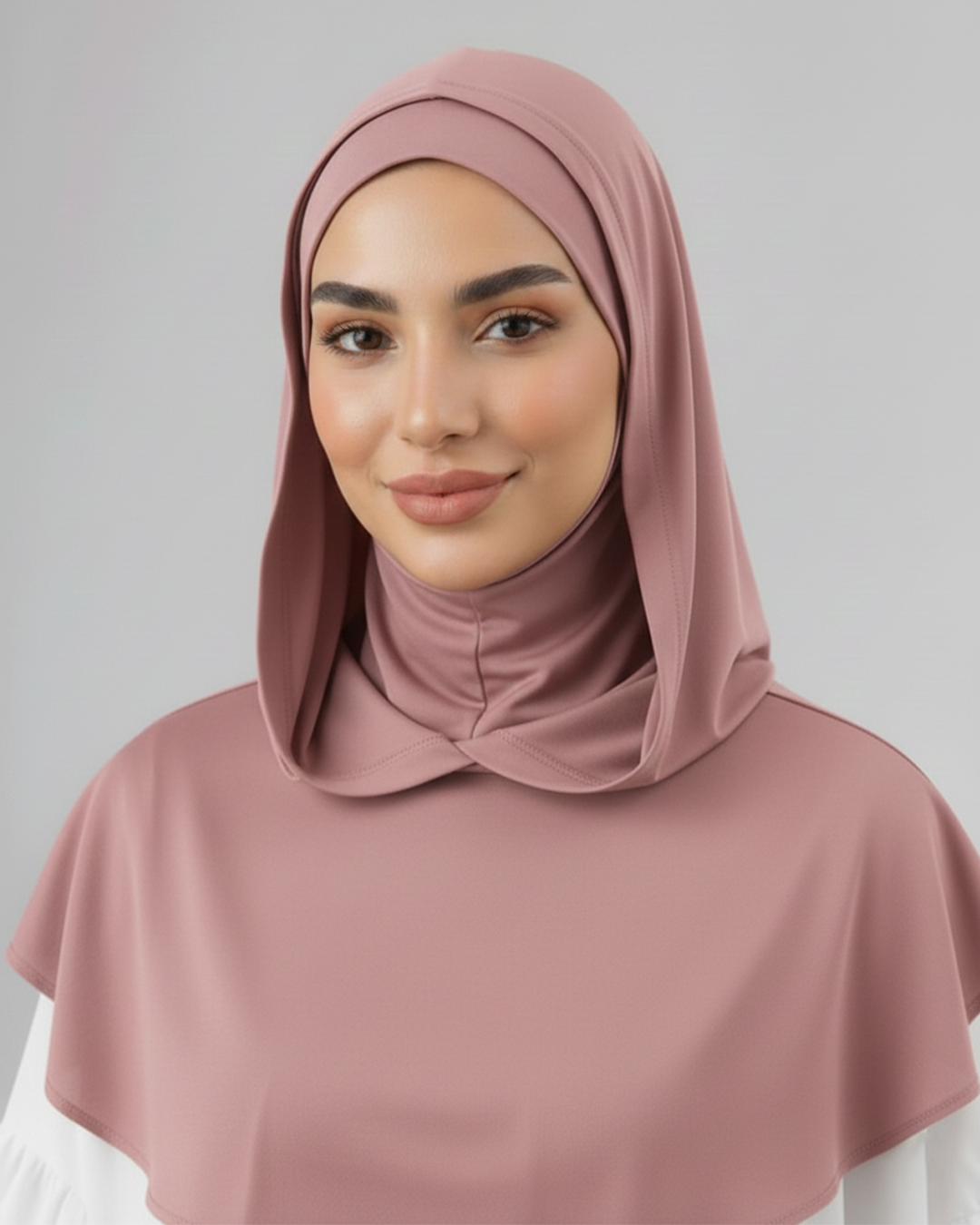 Double layer Lycra Underscarf in cashmere