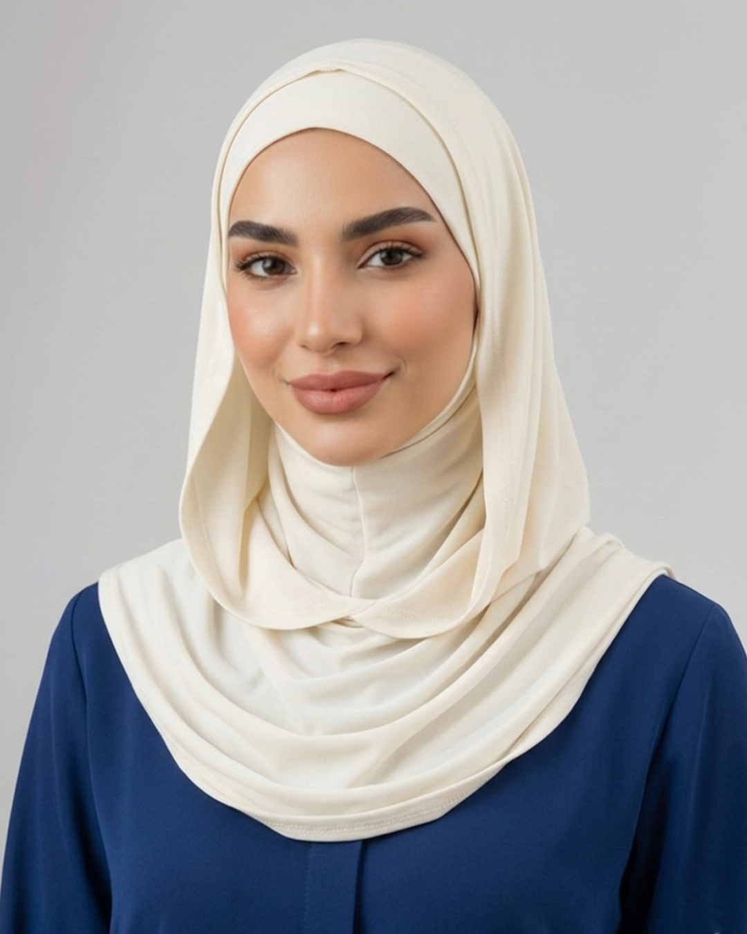 Double layer Lycra Underscarf in off white