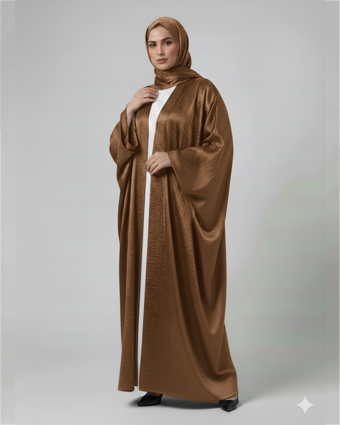 Shimmer Kaftan - in Camel color