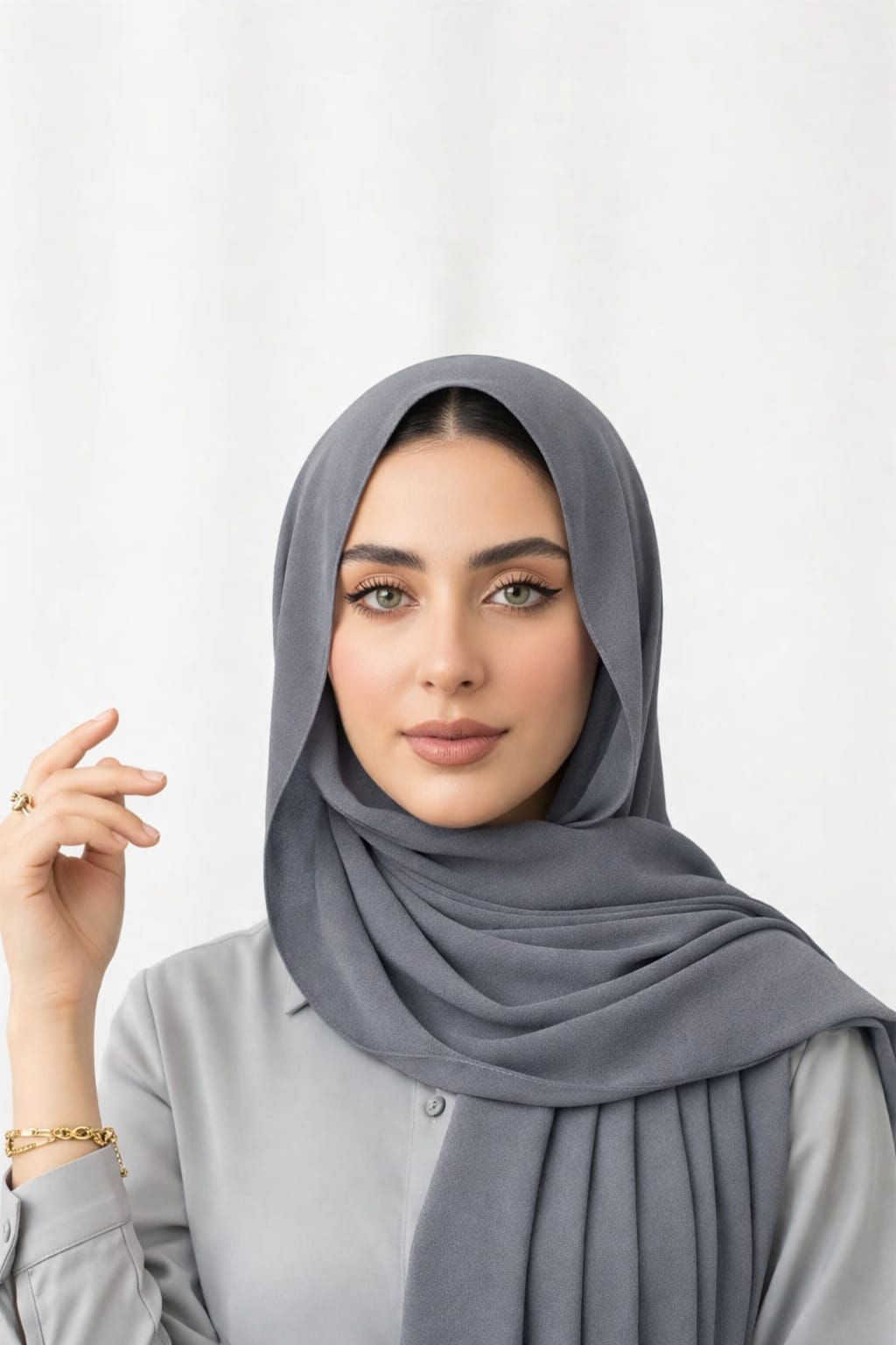 Chiffon veil in Dark Gray