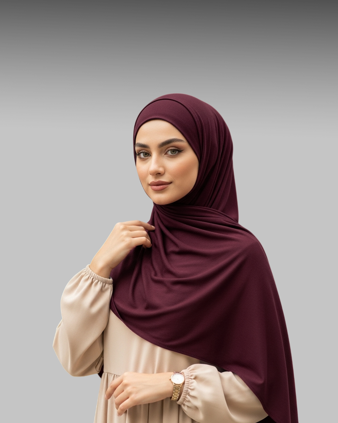 Lycra Duo Veil in Burgundy