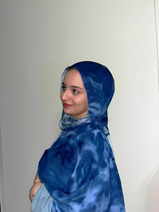 Pure Cotton Veil in blue