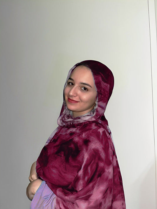 Pure Cotton Veil in red