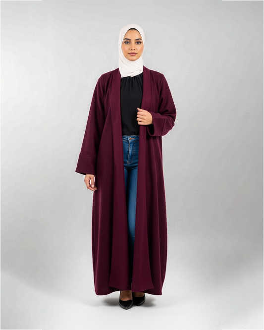 The Easy Fit Cardigan in Burgandy