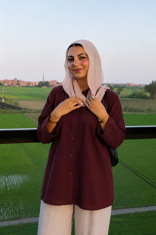 The Tall Fold Shirt in Burgundy