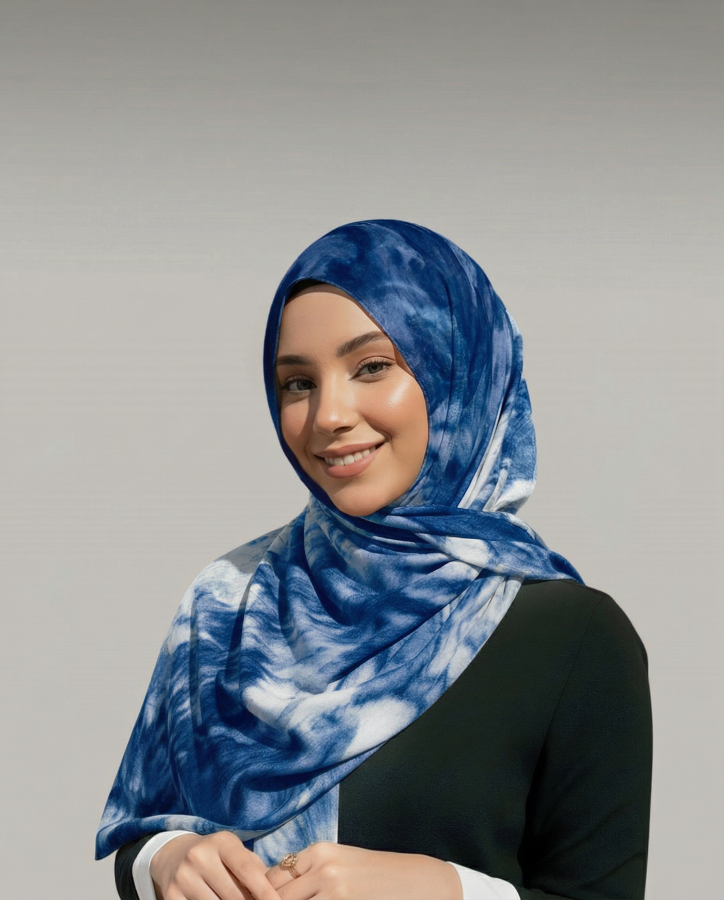 Pure Cotton Veil in blue