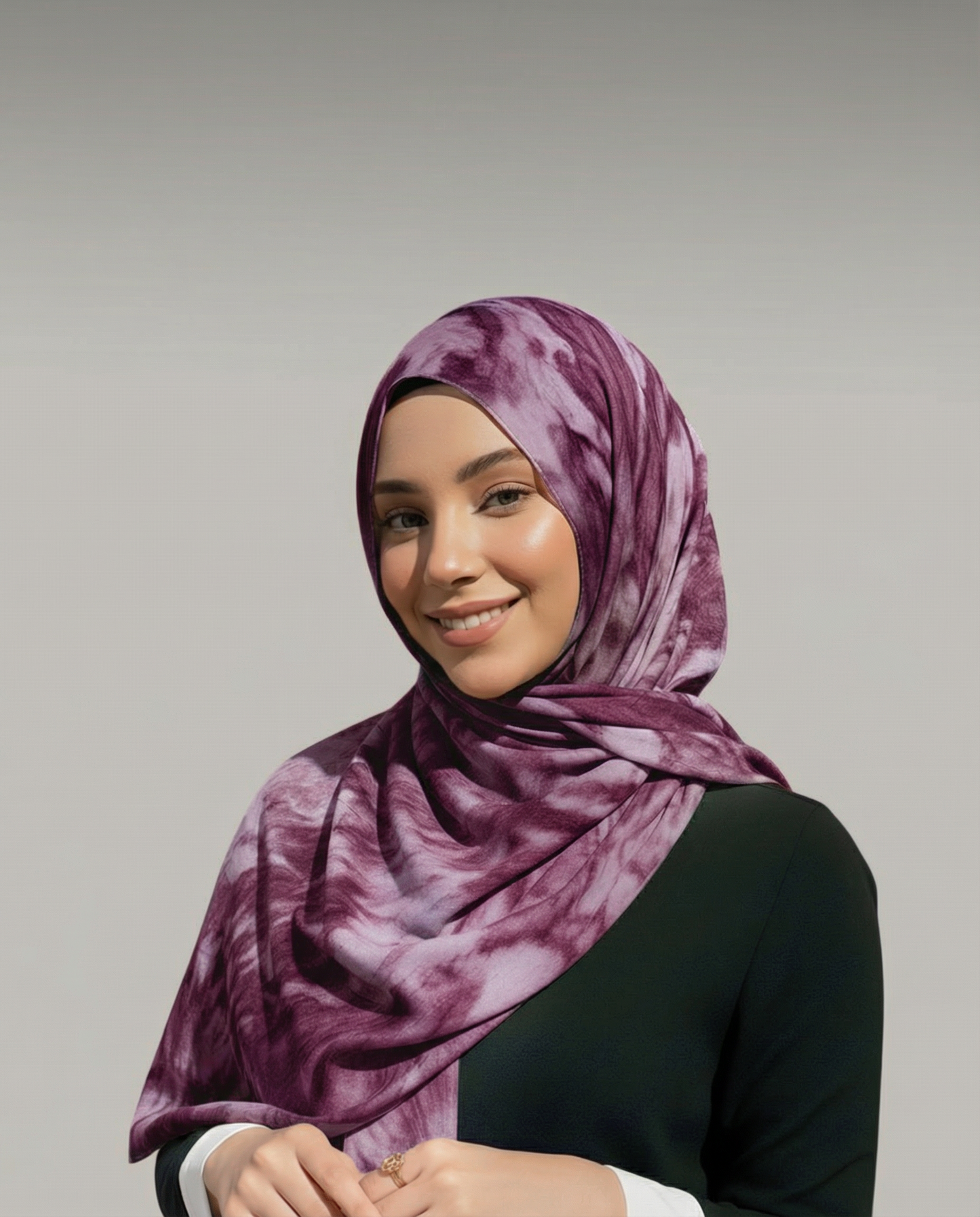 Pure Cotton Veil in purple