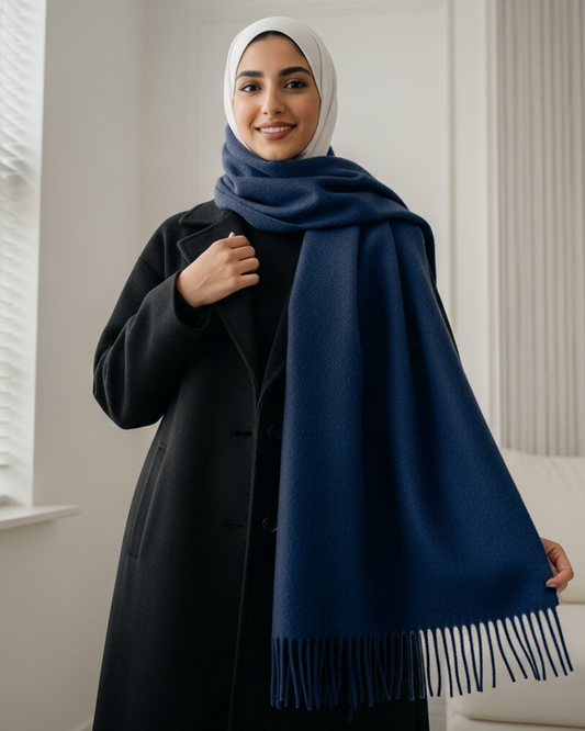 Safya Winter shawl in  Navey