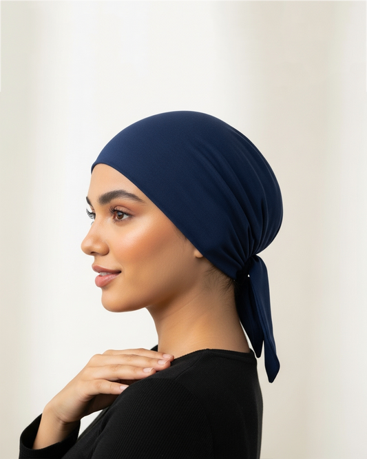 Ribbon Bandana in  Dark Blue