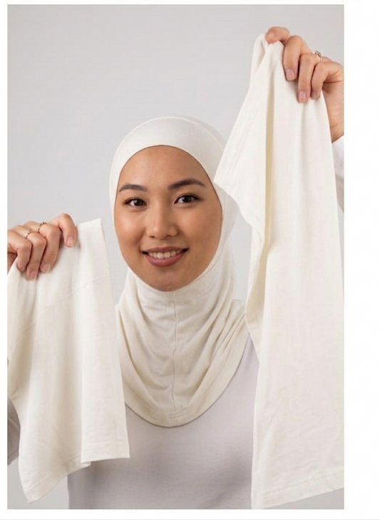 Syrian  Lycra Hijab in Off White
