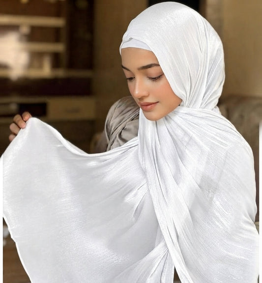 Sparkle Organza  Veil in White