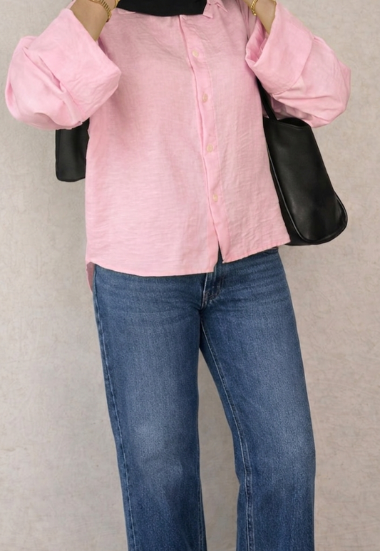 The Fold Shirt in pink