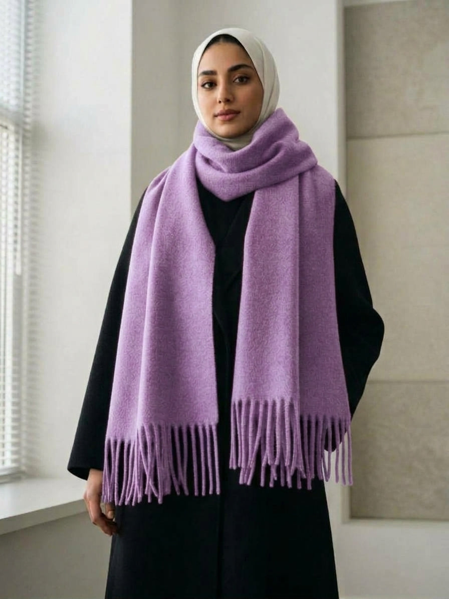 Safya Winter shawl in  light  Mauve