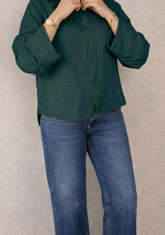 The Fold Shirt in Petrol