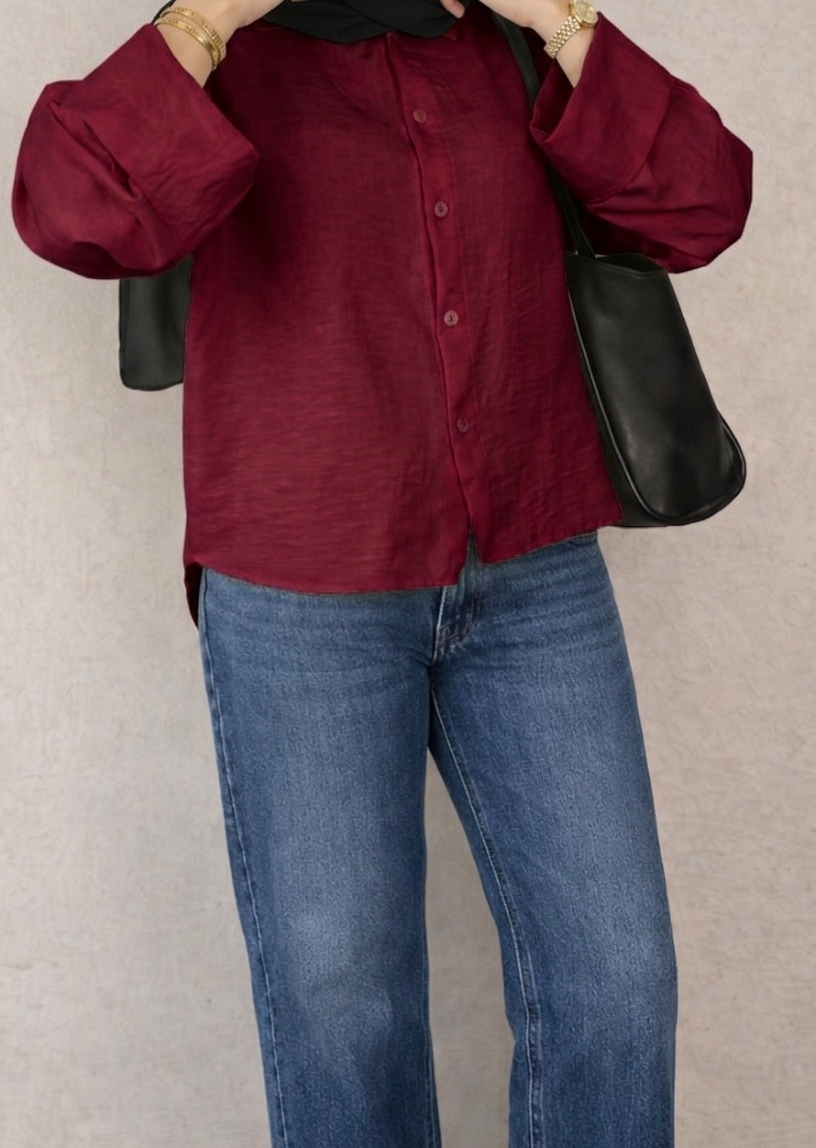 The Fold Shirt in Marron