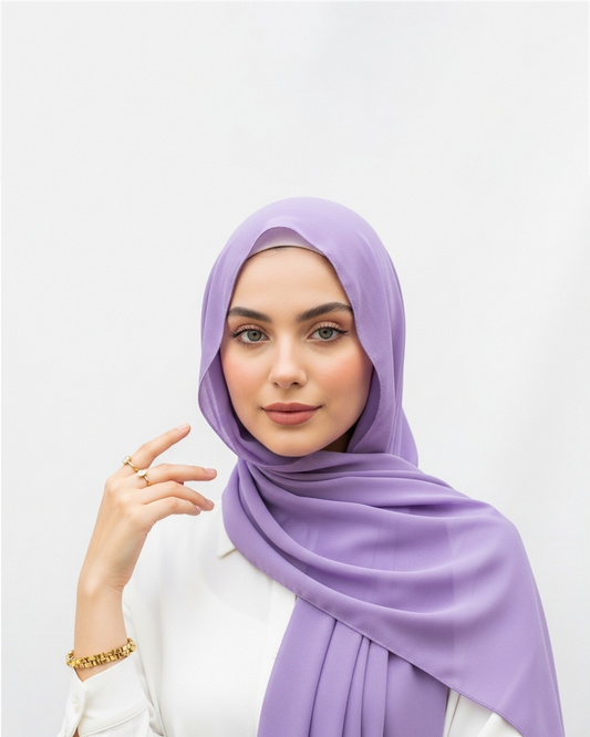 Chiffon veil in Lavander
