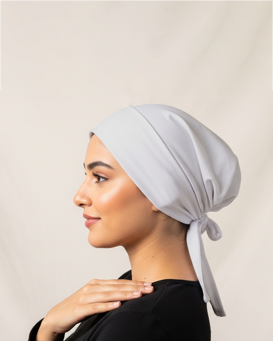 Ribbon Bandana in  white
