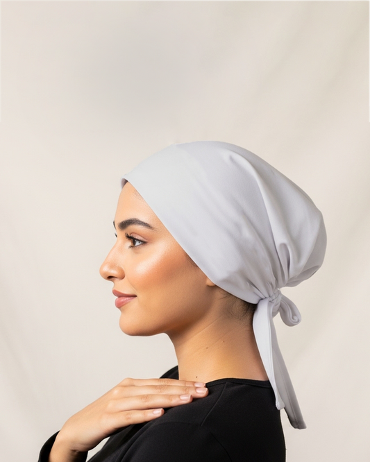 Ribbon Bandana in  white