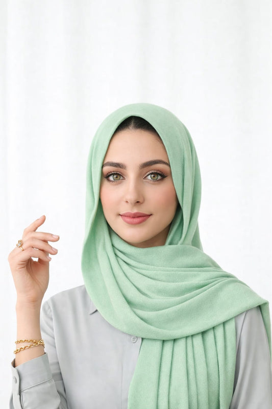 Chiffon veil in Mint