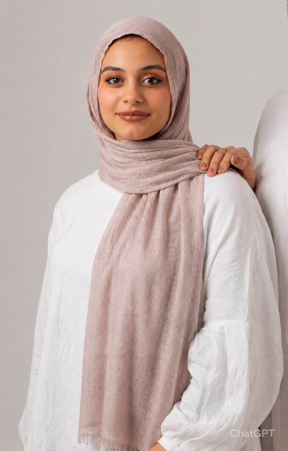 Thailandi Scarf - in Ivory beige