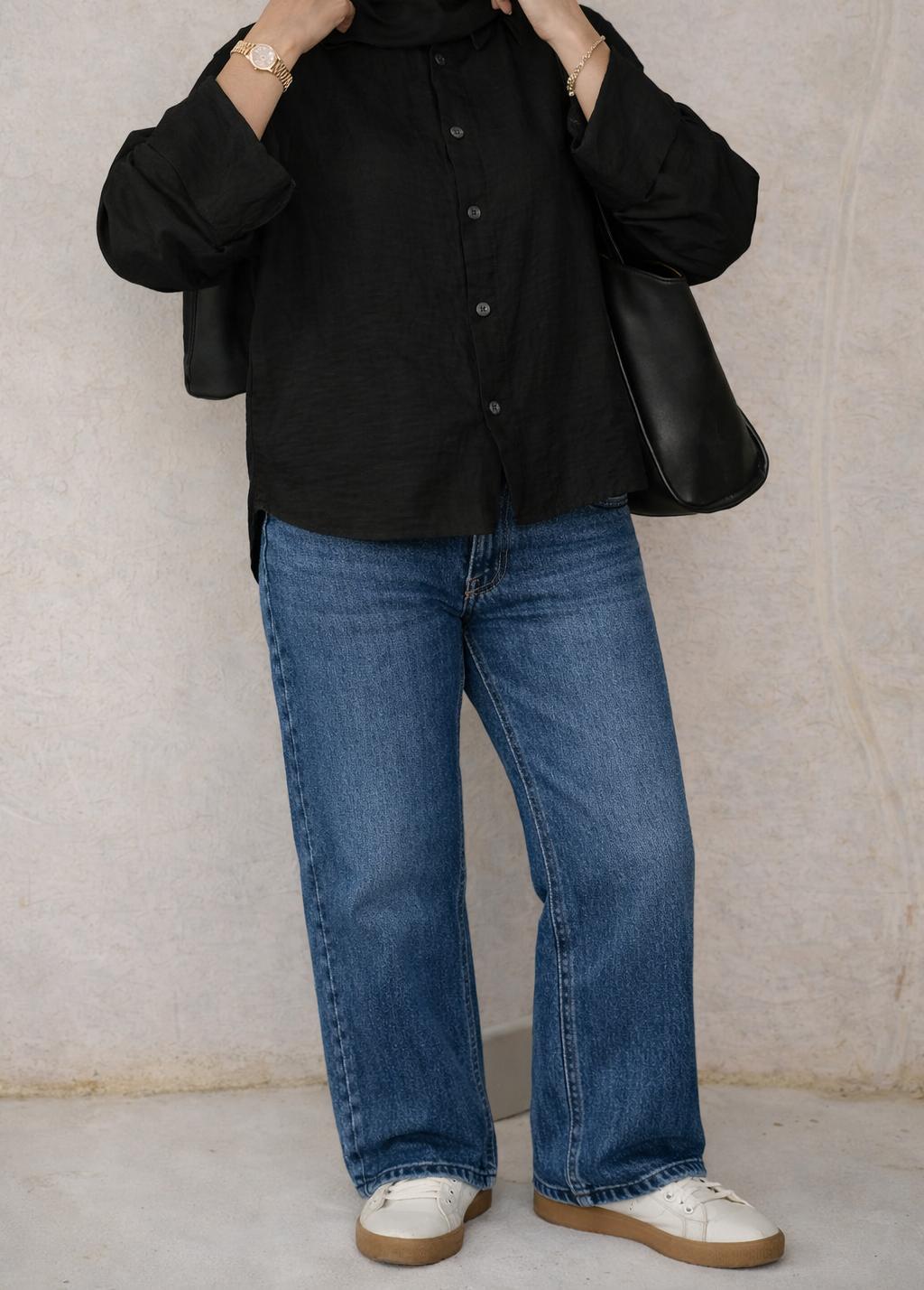 The Fold Shirt in Black