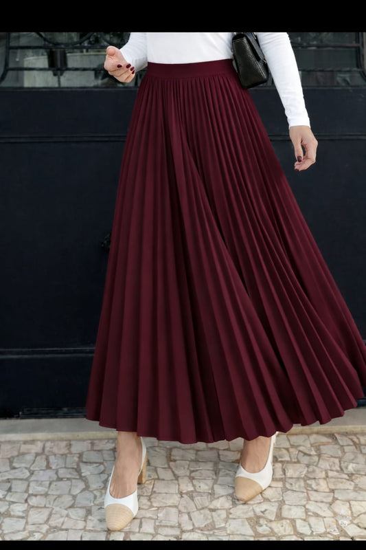 Beleseh  Skirt in Burgandy