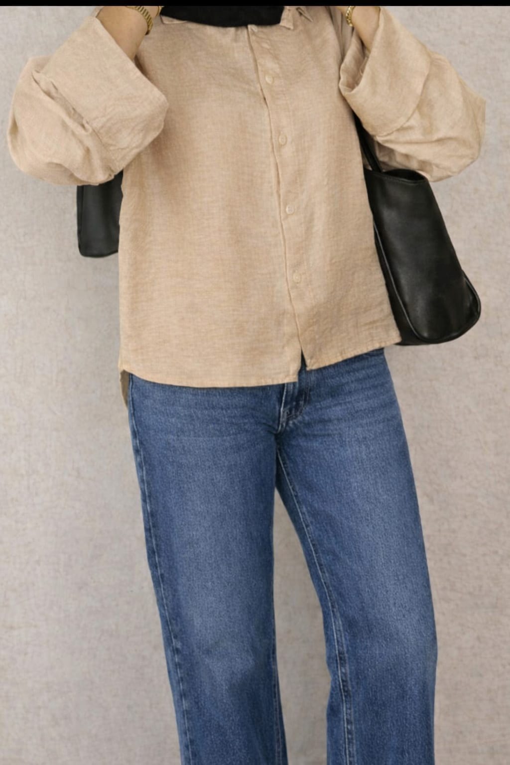The Fold Shirt in Beige