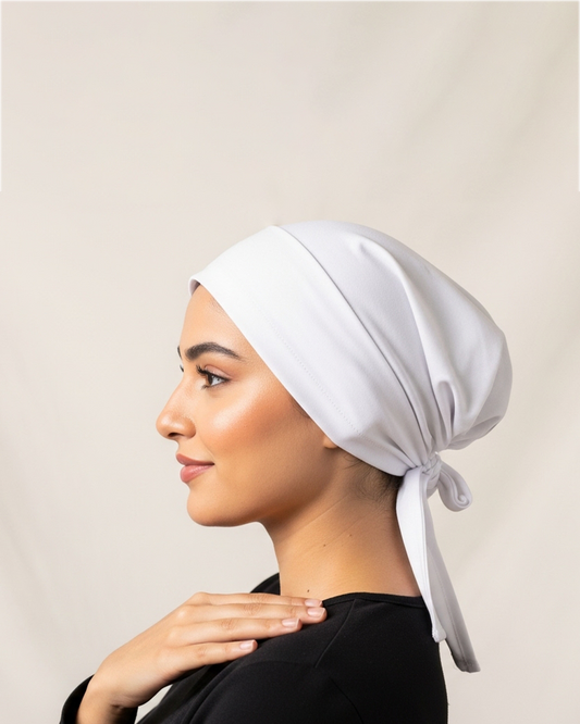 Ribbon Bandana in off-white