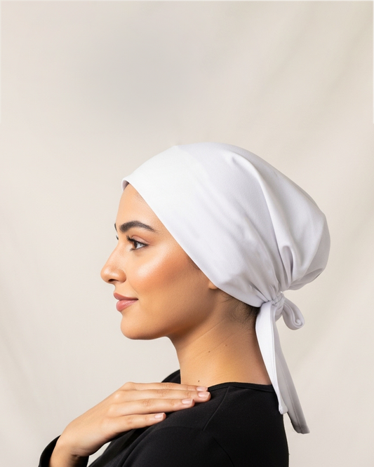 Ribbon Bandana in off-white