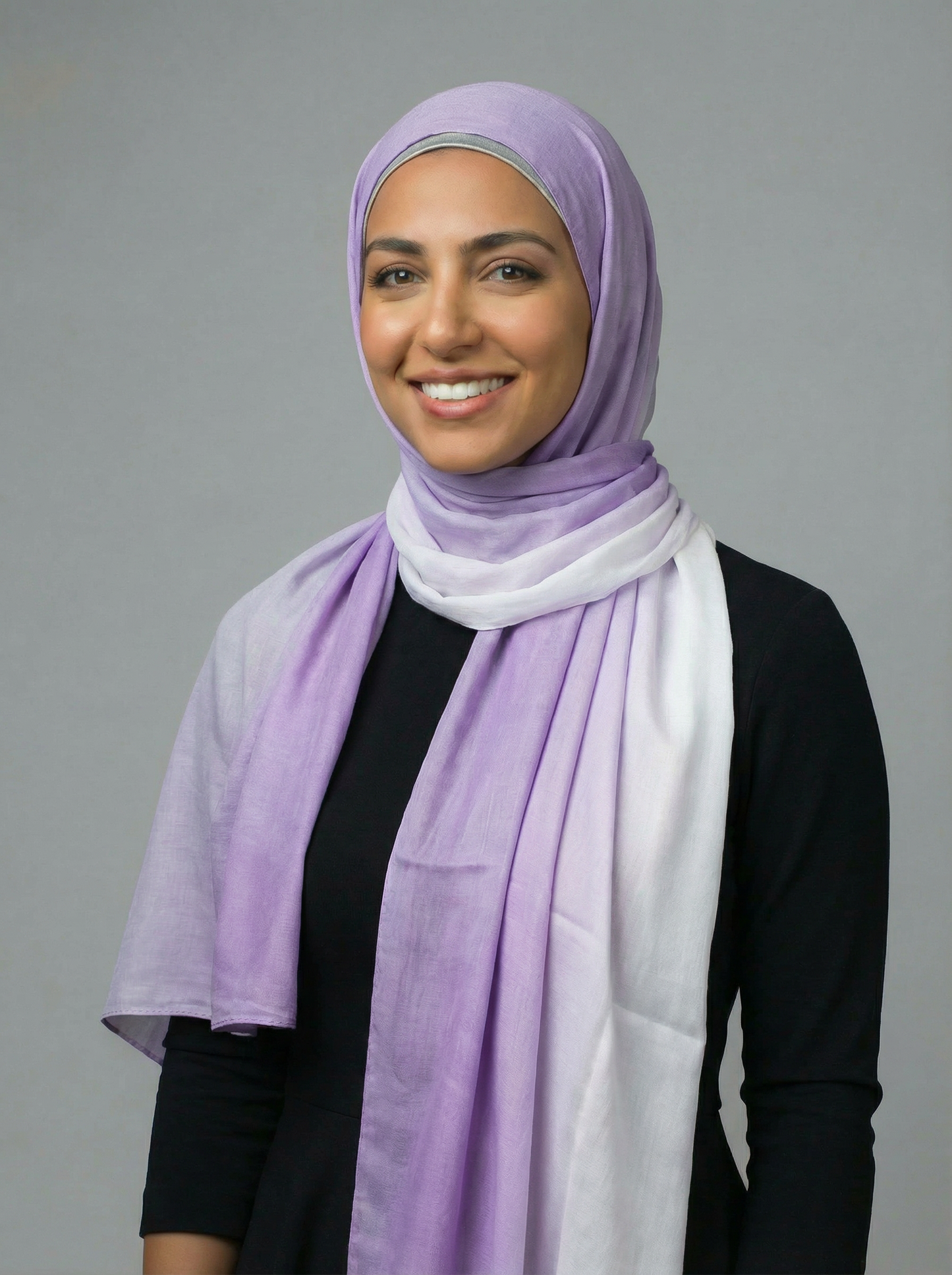 Pure Cotton Veil in light purple and white